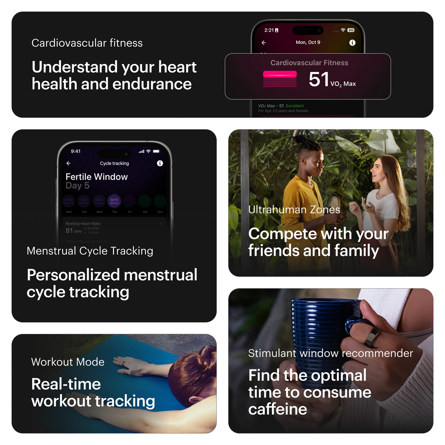 ULTRAHUMAN Ring AIR - Advanced Sleep-Tracking Wearable, HRV & Temperature Monitoring,Track Workout, Movement & Recovery, Water Resistant, 6 Days Battery Life with Lifetime Free Subscription