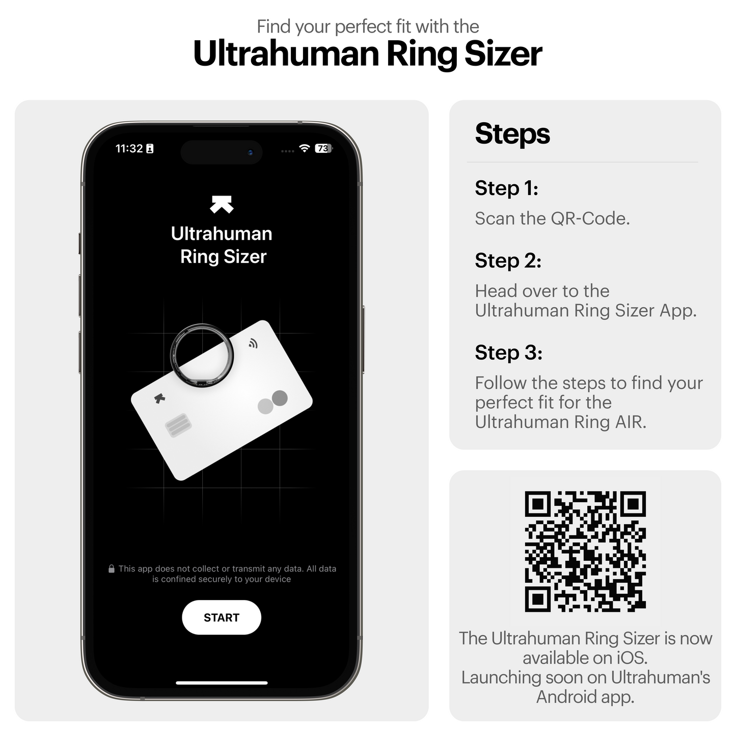 ULTRAHUMAN Ring AIR - Advanced Sleep-Tracking Wearable, HRV & Temperature Monitoring,Track Workout, Movement & Recovery, Water Resistant, 6 Days Battery Life with Lifetime Free Subscription